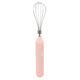 Electric Egg Beater Handheld USB Charging Milk Frother Portable Cordless Drink Mixer with Stainless Steel Whisk Pink - Extra Image