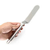 Stainless Steel Blade Offset Spatula Portable Cream Icing Spatula for Pastry Cake Decoration - Top-Down View
