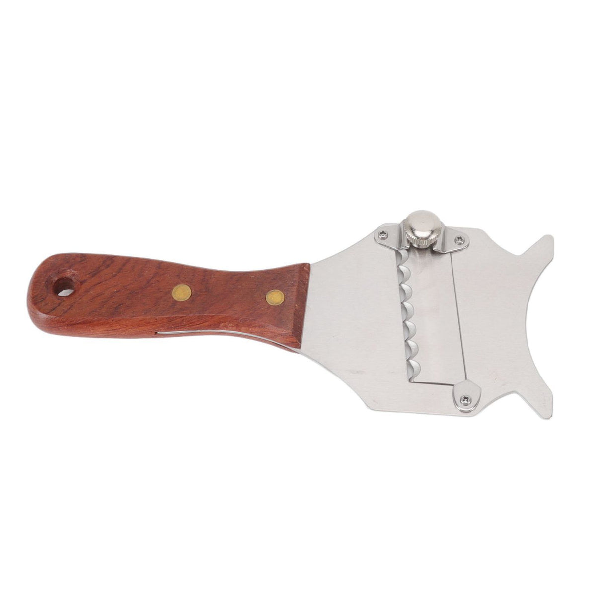Truffle Grater Adjustable Easy to Use Stainless Steel Truffle Grater Cutter with Ergonomic Wooden Handle for Chocolate