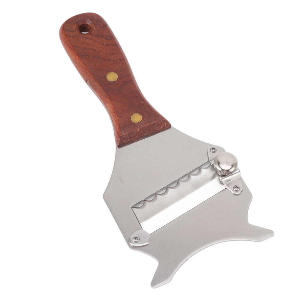 Truffle Grater Adjustable Easy to Use Stainless Steel Truffle Grater Cutter with Ergonomic Wooden Handle for Chocolate