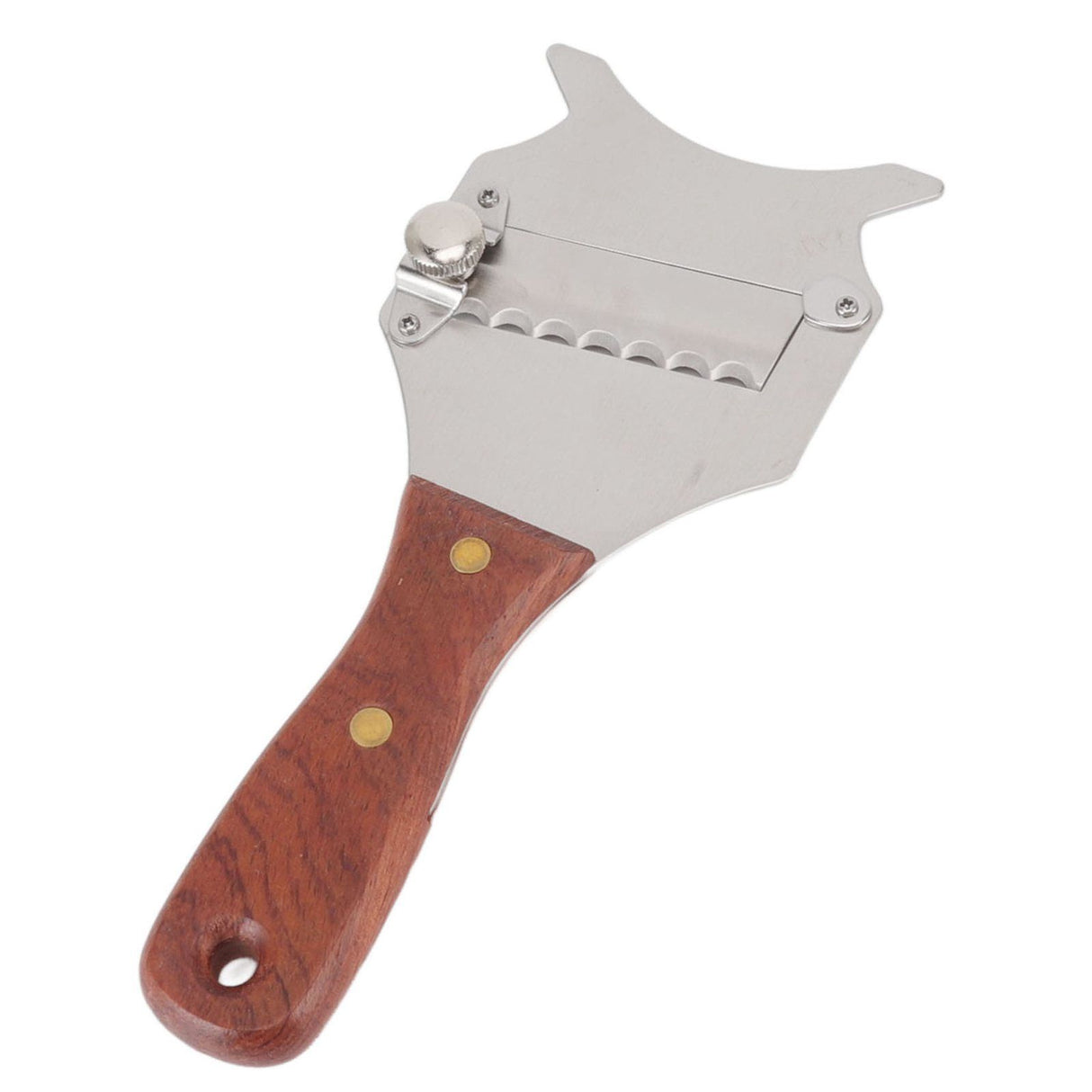 Truffle Grater Adjustable Easy to Use Stainless Steel Truffle Grater Cutter with Ergonomic Wooden Handle for Chocolate