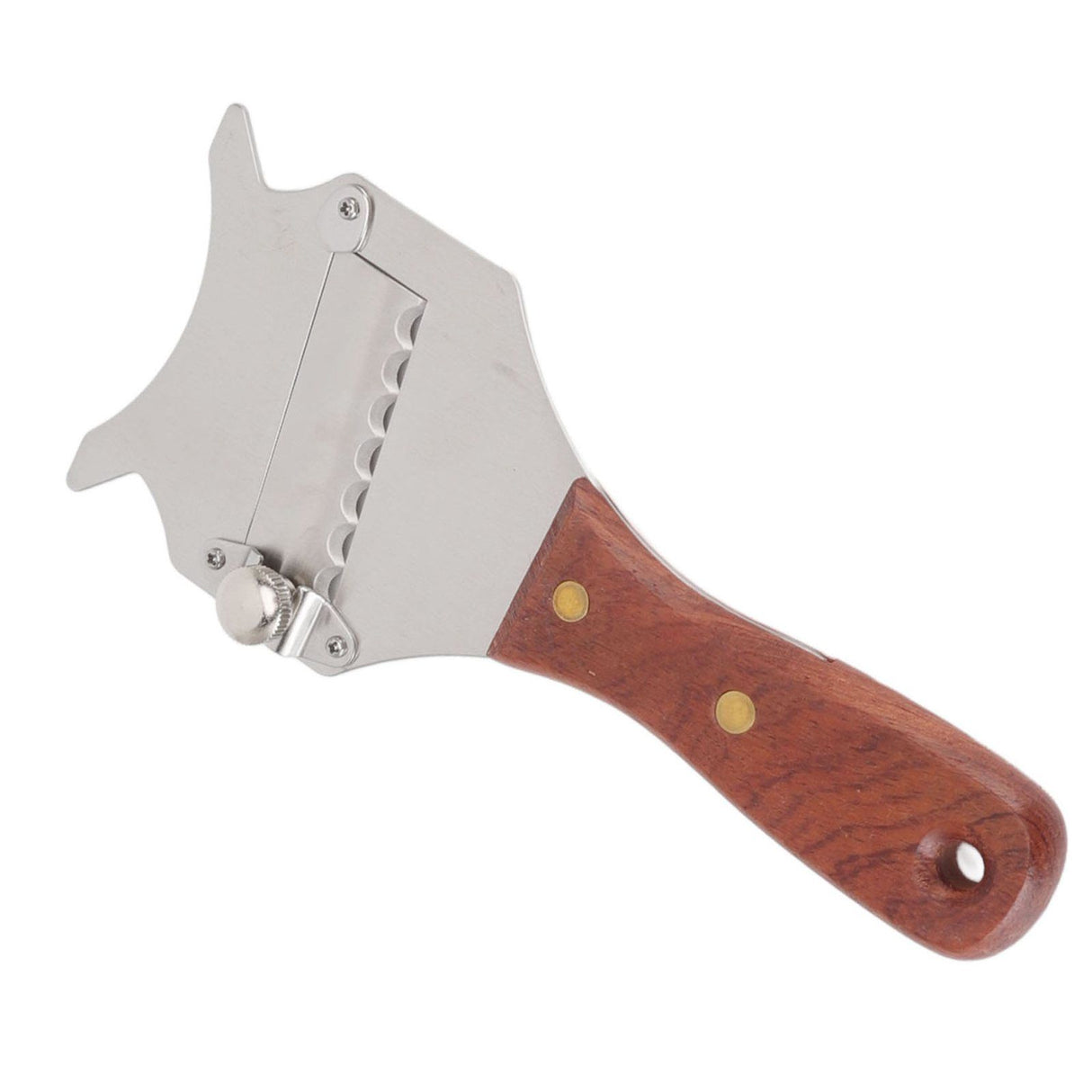 Truffle Grater Adjustable Easy to Use Stainless Steel Truffle Grater Cutter with Ergonomic Wooden Handle for Chocolate