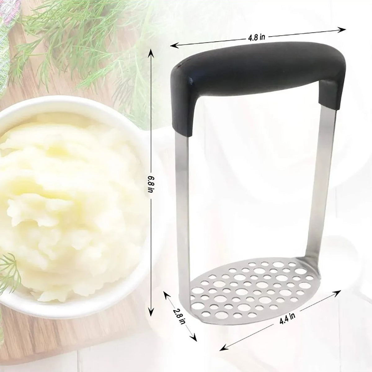 Stainless Steel Potato Masher Home Manual Potato Press Kitchen Sweet Potato Mud Mash Tool