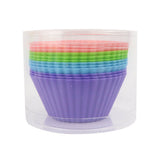12pcs Silicone Baking Cups High Temperature Resistant Food Grade Silicone Muffin Cups for Party - Front View
