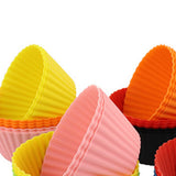 12pcs Silicone Baking Cups High Temperature Resistant Food Grade Silicone Muffin Cups for Party - Close-Up Angle