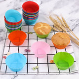12pcs Silicone Baking Cups High Temperature Resistant Food Grade Silicone Muffin Cups for Party