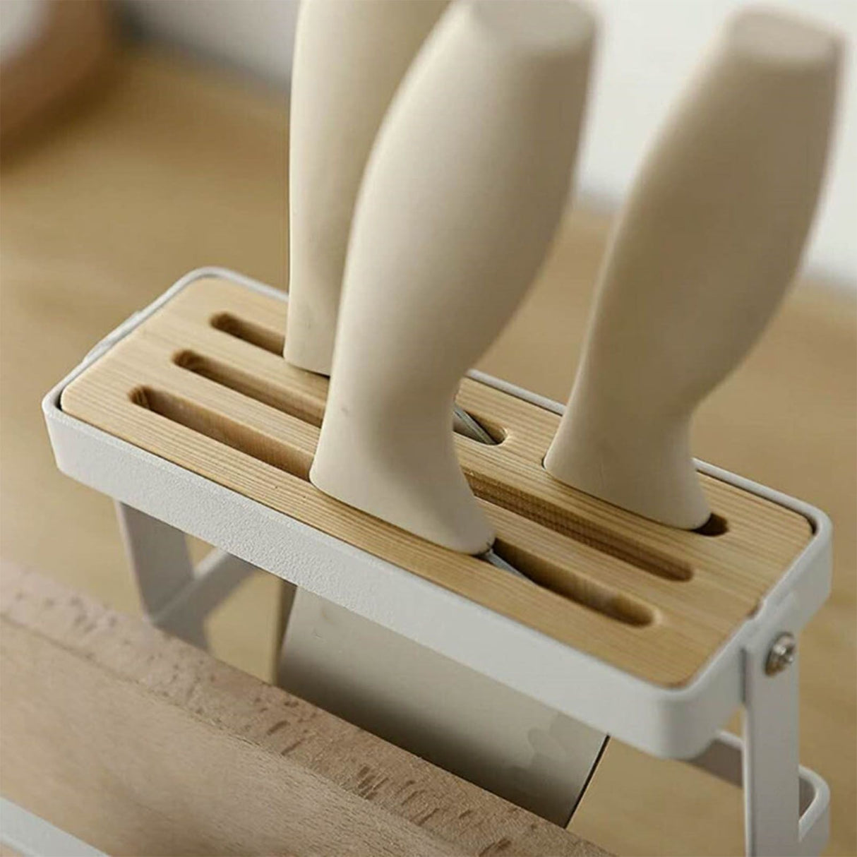 Knife Cutting Board Holder Multifunctional Pot Lid Knife Block Cutting Board Organizer for Kitchen Supplies
