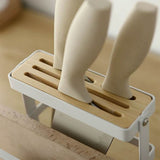 Knife Cutting Board Holder Multifunctional Pot Lid Knife Block Cutting Board Organizer for Kitchen Supplies - Extra Image
