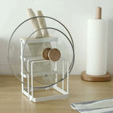 Knife Cutting Board Holder Multifunctional Pot Lid Knife Block Cutting Board Organizer for Kitchen Supplies