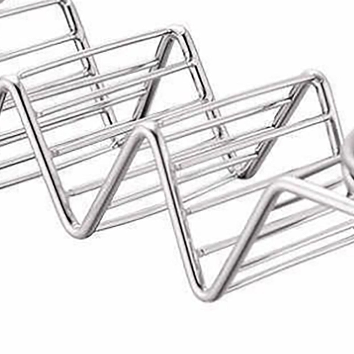 Taco Stand Stainless Steel 3 Grid V Shaped Glossy Taco Holder Rack for Kitchen Home with Double Side Sauce Cups