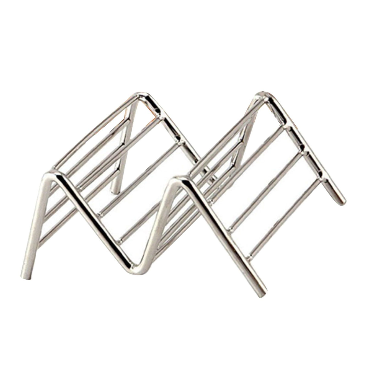 Stainless Steel V Shaped Taco Holder Corn Roll Spring Roll Taco Stand Home Pancake Food Rack 1‑2 Grids 6.3x9.5x4.5cm/2.5x3.7x1.8in