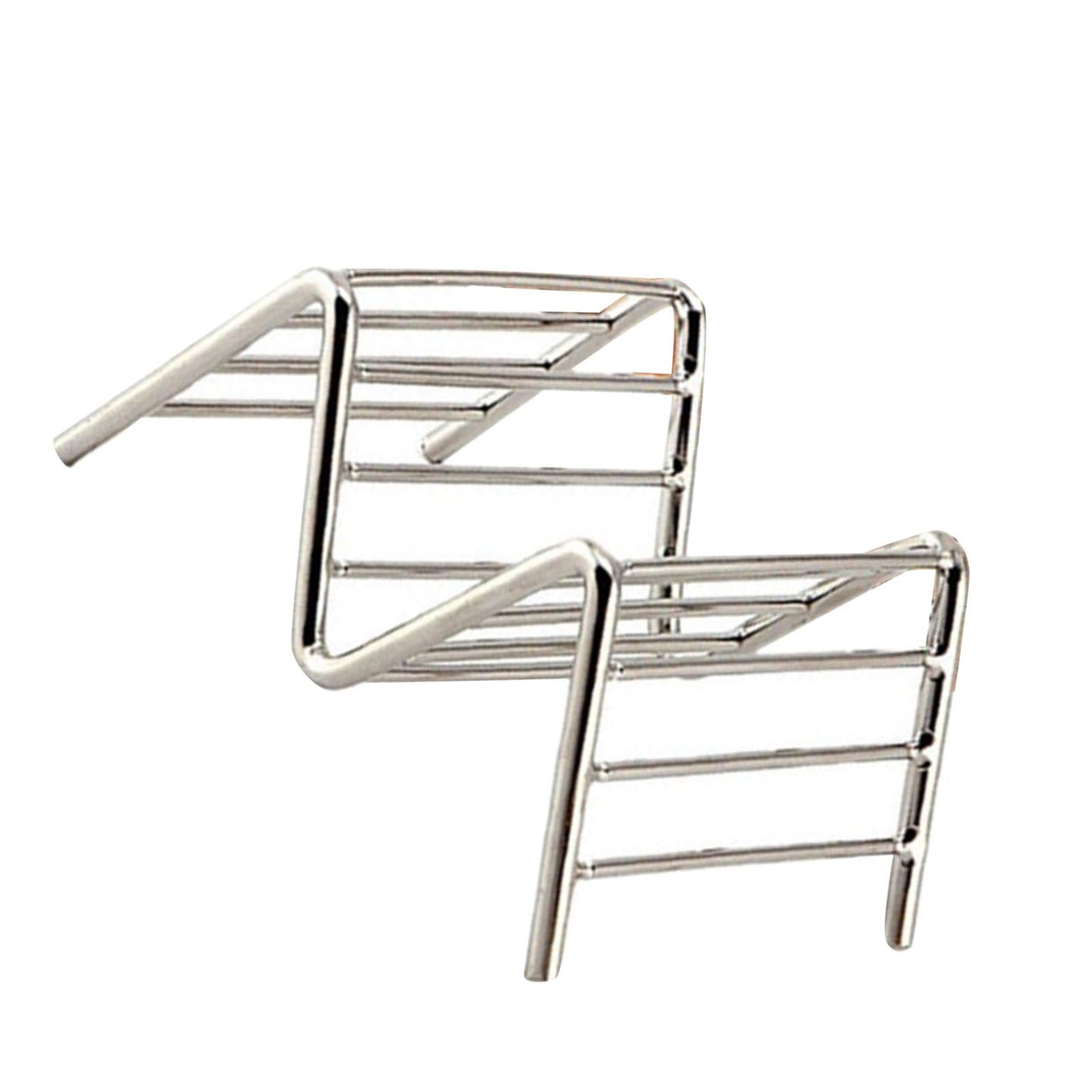 Stainless Steel V Shaped Taco Holder Corn Roll Spring Roll Taco Stand Home Pancake Food Rack 1‑2 Grids 6.3x9.5x4.5cm/2.5x3.7x1.8in