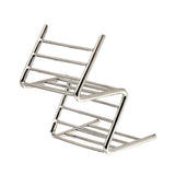 Stainless Steel V Shaped Taco Holder Corn Roll Spring Roll Taco Stand Home Pancake Food Rack 1‑2 Grids 6.3x9.5x4.5cm/2.5x3.7x1.8in