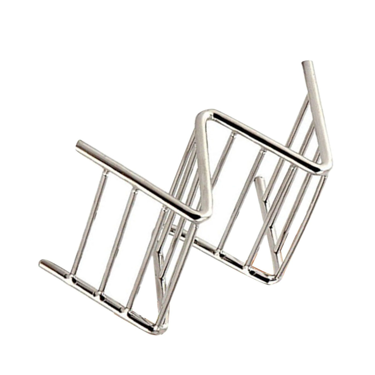 Stainless Steel V Shaped Taco Holder Corn Roll Spring Roll Taco Stand Home Pancake Food Rack 1‑2 Grids 6.3x9.5x4.5cm/2.5x3.7x1.8in