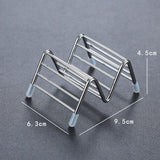 Stainless Steel V Shaped Taco Holder Corn Roll Spring Roll Taco Stand Home Pancake Food Rack 1‑2 Grids 6.3x9.5x4.5cm/2.5x3.7x1.8in