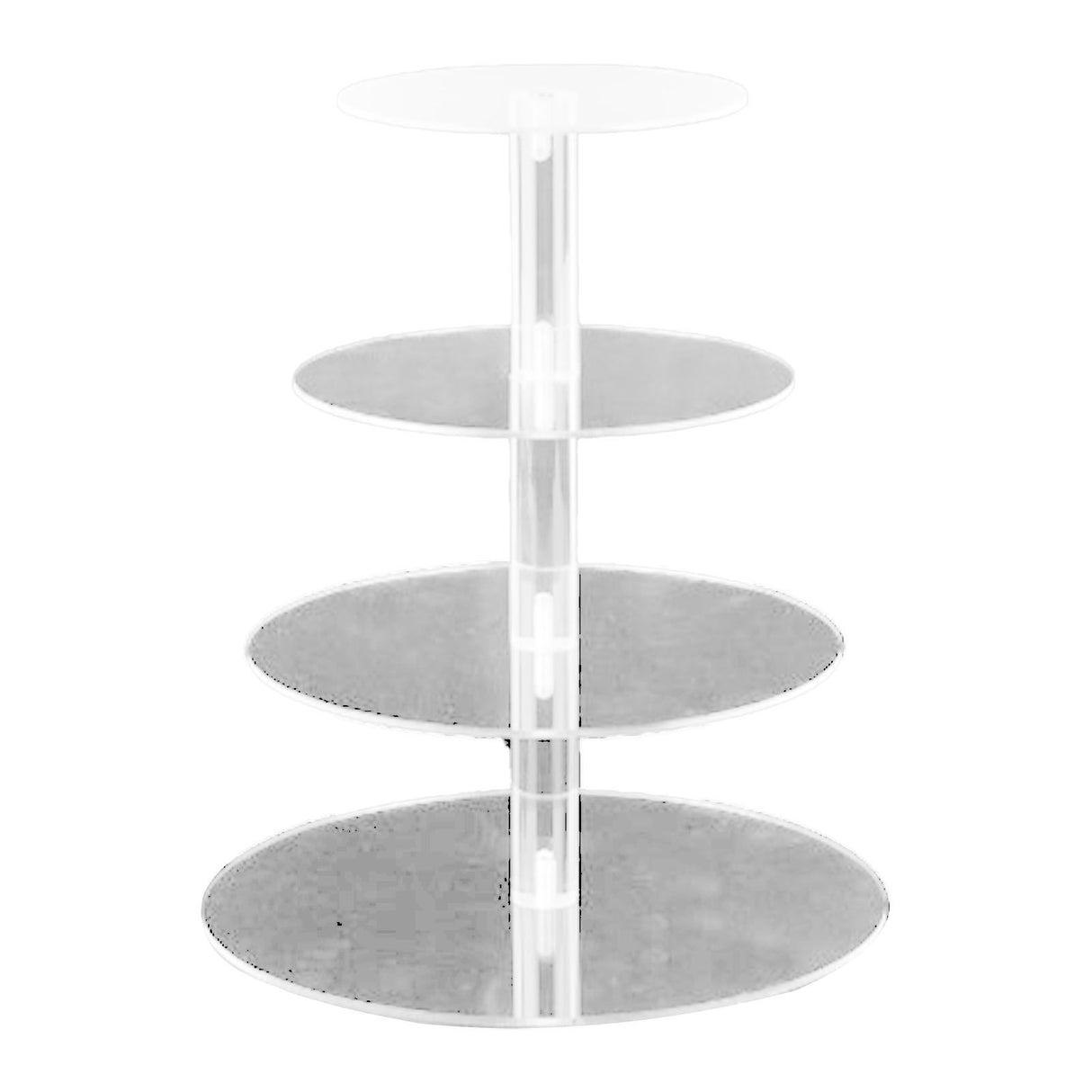 Cupcake Stand Multi Round Tiers Transparent Acrylic High Stability Cupcake Tower for Display Serving Party 4 Tier