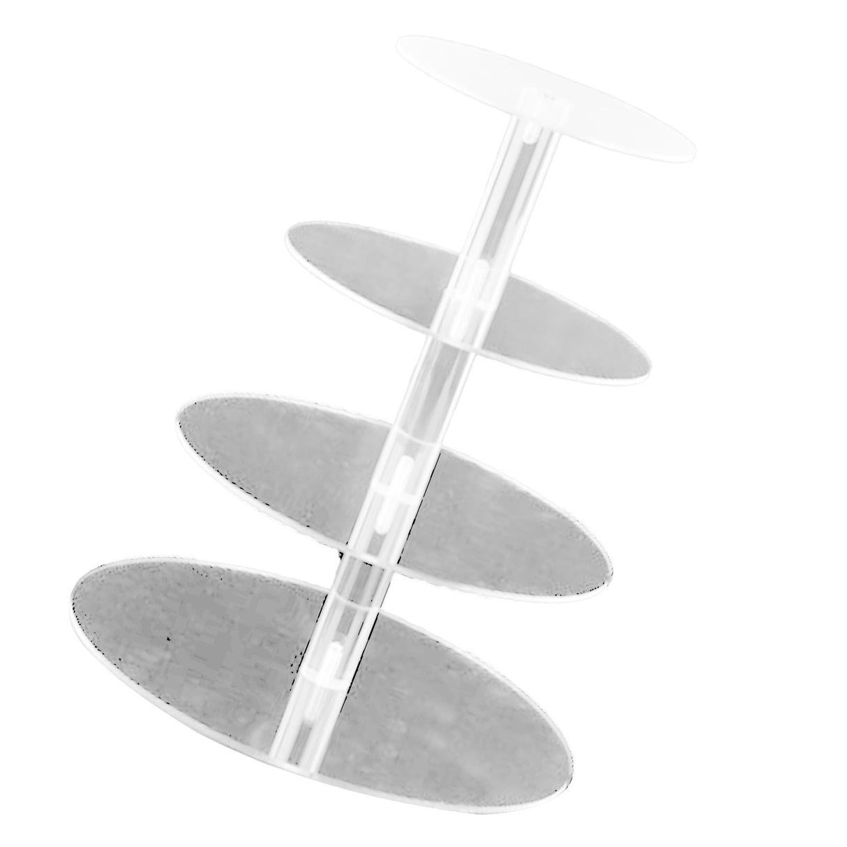 Cupcake Stand Multi Round Tiers Transparent Acrylic High Stability Cupcake Tower for Display Serving Party 4 Tier