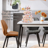 Cupcake Stand Multi Round Tiers Transparent Acrylic High Stability Cupcake Tower for Display Serving Party 4 Tier