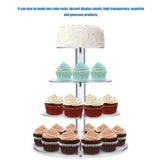Cupcake Stand Multi Round Tiers Transparent Acrylic High Stability Cupcake Tower for Display Serving Party 4 Tier - Extra Image