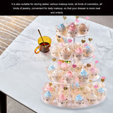 Cupcake Stand Multi Round Tiers Transparent Acrylic High Stability Cupcake Tower for Display Serving Party 4 Tier