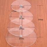 Cupcake Stand Multi Round Tiers Transparent Acrylic High Stability Cupcake Tower for Display Serving Party 4 Tier