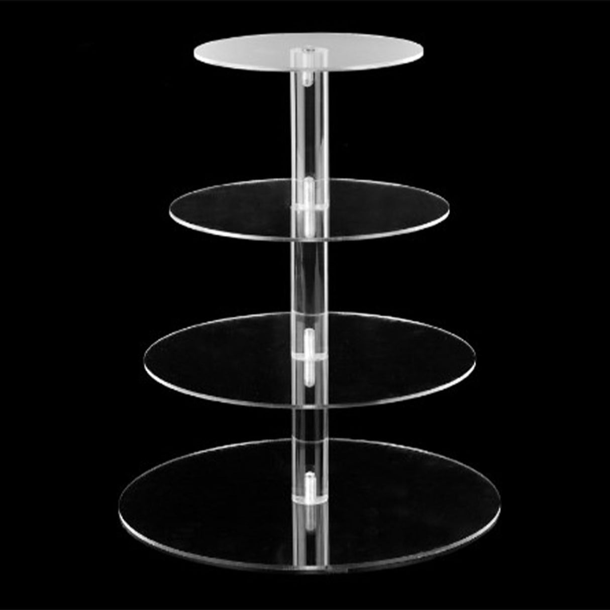 Cupcake Stand Multi Round Tiers Transparent Acrylic High Stability Cupcake Tower for Display Serving Party 4 Tier