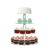 Cupcake Stand Multi Round Tiers Transparent Acrylic High Stability Cupcake Tower for Display Serving Party 4 Tier