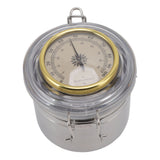 Cigar Jar Stainless Steel Silicone Ring with Hygrometer Waterproof Sealed Storage Jar for Home 96mmx103mm/3.8x4.1in