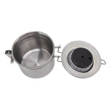 Cigar Jar Stainless Steel Silicone Ring with Hygrometer Waterproof Sealed Storage Jar for Home 96mmx103mm/3.8x4.1in - Low Angle