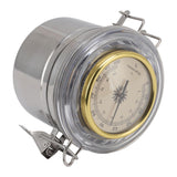 Cigar Jar Stainless Steel Silicone Ring with Hygrometer Waterproof Sealed Storage Jar for Home 96mmx103mm/3.8x4.1in - Extra Image
