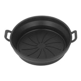 Foldable Fryer Silicone Liner Food Grade High Temperature Resistant Round Fryer Silicone Pot Black Diameter 19CM