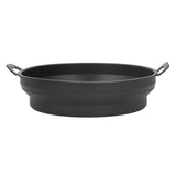 Foldable Fryer Silicone Liner Food Grade High Temperature Resistant Round Fryer Silicone Pot Black Diameter 19CM