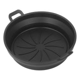 Foldable Fryer Silicone Liner Food Grade High Temperature Resistant Round Fryer Silicone Pot Black Diameter 19CM