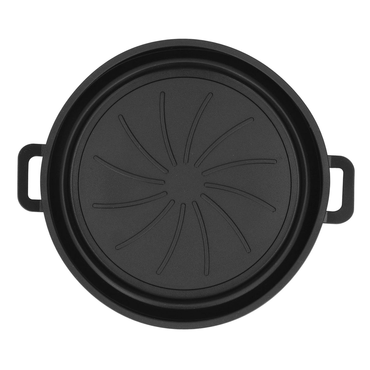 Foldable Fryer Silicone Liner Food Grade High Temperature Resistant Round Fryer Silicone Pot Black Diameter 19CM