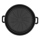 Foldable Fryer Silicone Liner Food Grade High Temperature Resistant Round Fryer Silicone Pot Black Diameter 19CM - Extra Image