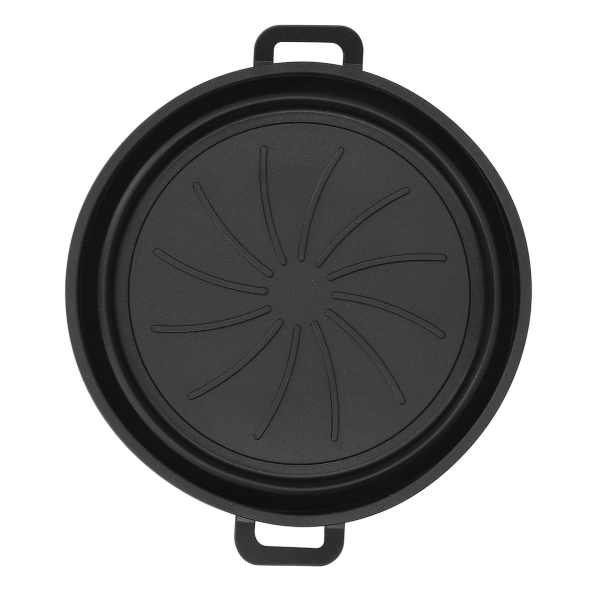 Foldable Fryer Silicone Liner Food Grade High Temperature Resistant Round Fryer Silicone Pot Black Diameter 19CM