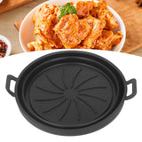 Foldable Fryer Silicone Liner Food Grade High Temperature Resistant Round Fryer Silicone Pot Black Diameter 19CM - Extra Image