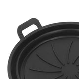 Foldable Fryer Silicone Liner Food Grade High Temperature Resistant Round Fryer Silicone Pot Black Diameter 19CM - Extra Image