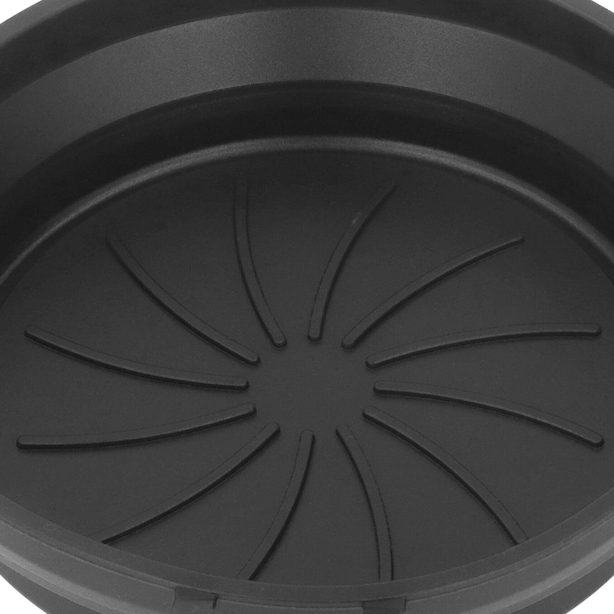 Foldable Fryer Silicone Liner Food Grade High Temperature Resistant Round Fryer Silicone Pot Black Diameter 19CM