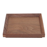 Black Walnut Tray Simple Fashion Serving Tray Serve Tea Fruit Cheese Wine Or Meals Small Square - Rear View