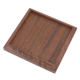Black Walnut Tray Simple Fashion Serving Tray Serve Tea Fruit Cheese Wine Or Meals Small Square - Close-Up Angle