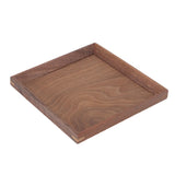 Black Walnut Tray Simple Fashion Serving Tray Serve Tea Fruit Cheese Wine Or Meals Small Square - Extra Image