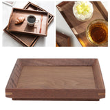 Black Walnut Tray Simple Fashion Serving Tray Serve Tea Fruit Cheese Wine Or Meals Small Square