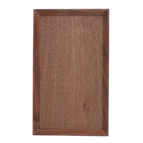 Black Walnut Tray Simple Fashion Serving Tray Serve Tea Fruit Cheese Wine Or Meals Small Rectangle - Rear View