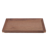 Black Walnut Tray Simple Fashion Serving Tray Serve Tea Fruit Cheese Wine Or Meals Small Rectangle - Close-Up Angle