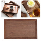 Black Walnut Tray Simple Fashion Serving Tray Serve Tea Fruit Cheese Wine Or Meals Small Rectangle