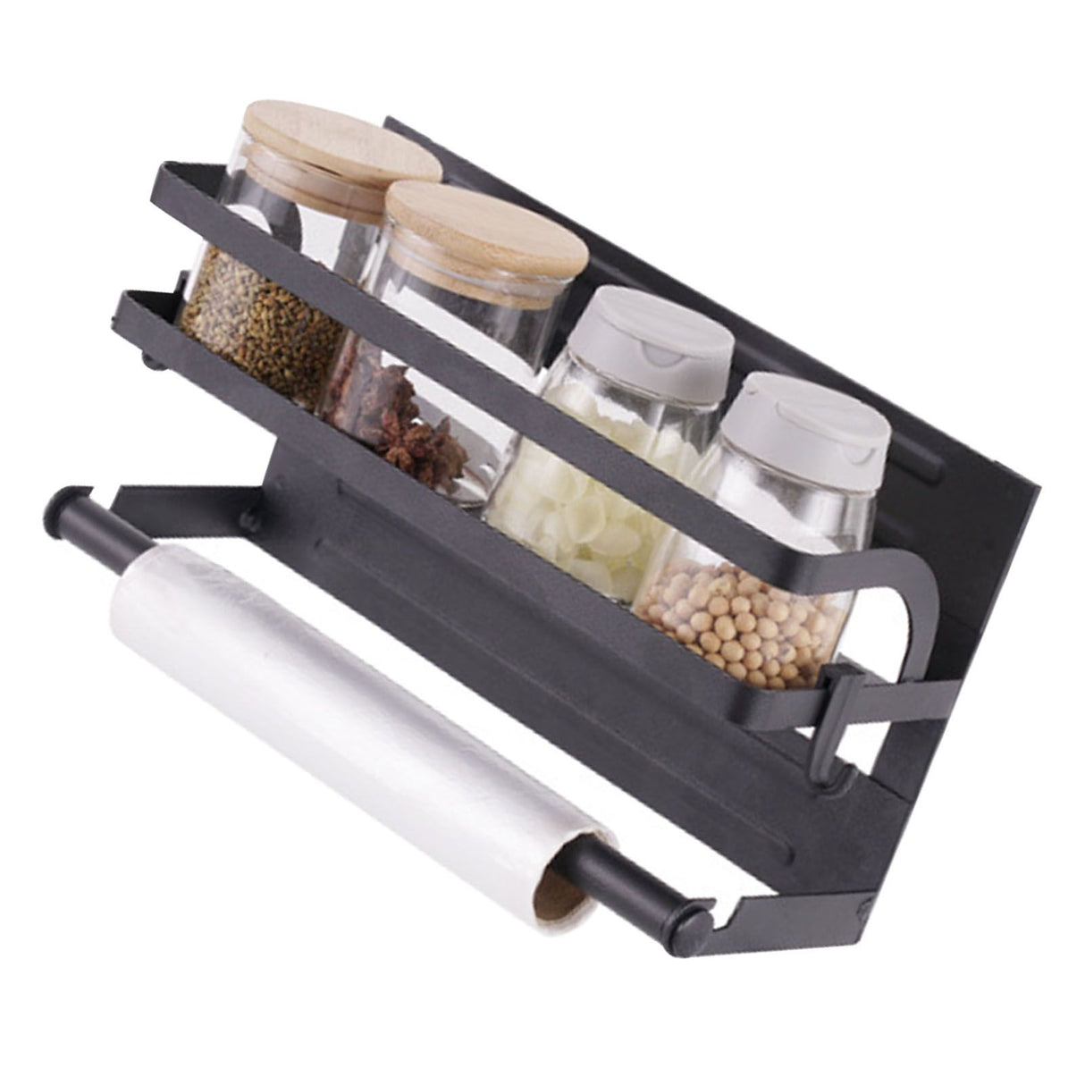 Refrigerator Magnetic Storage Shelf Organizer Strong Magnetic Spice Rack for Refrigerator B Style Single Layer