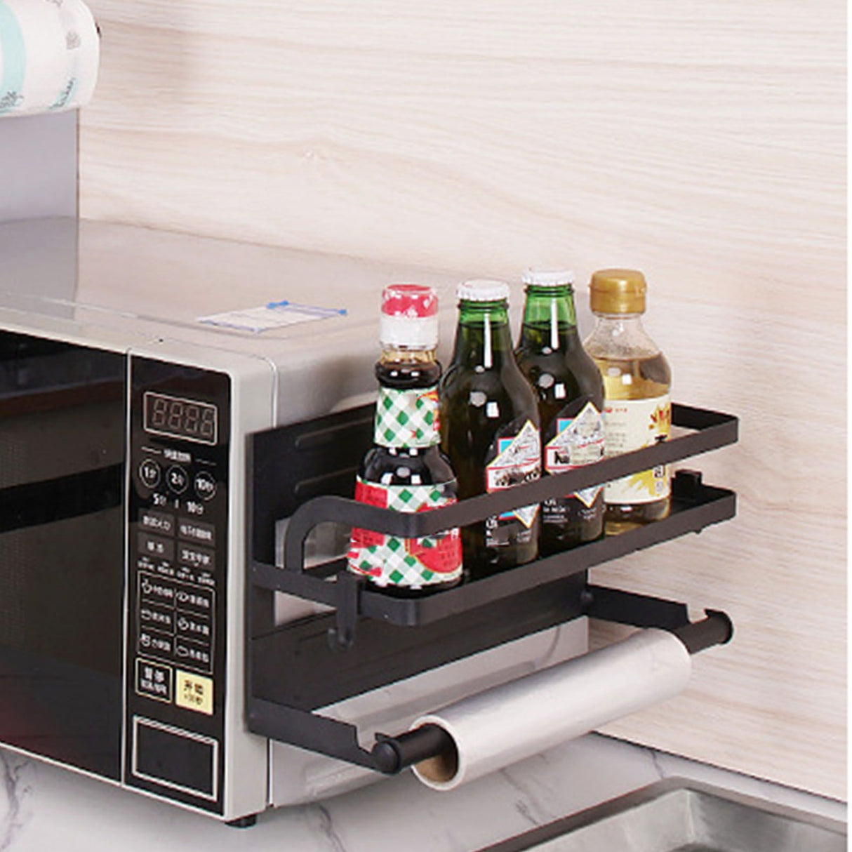 Refrigerator Magnetic Storage Shelf Organizer Strong Magnetic Spice Rack for Refrigerator B Style Single Layer