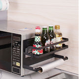 Refrigerator Magnetic Storage Shelf Organizer Strong Magnetic Spice Rack for Refrigerator B Style Single Layer - Rear View