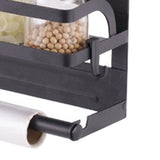 Refrigerator Magnetic Storage Shelf Organizer Strong Magnetic Spice Rack for Refrigerator B Style Single Layer - Close-Up Angle